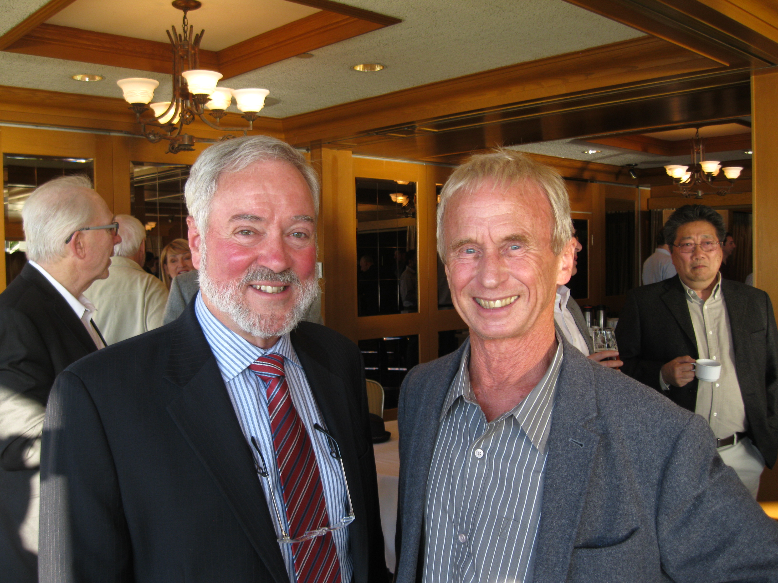 Ken Harford and Doug Kennedy at Harford's retirement party, April 29, 2016.